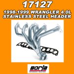 1997-1999 Wrangler 4.0L Stainless Steel Header #17236